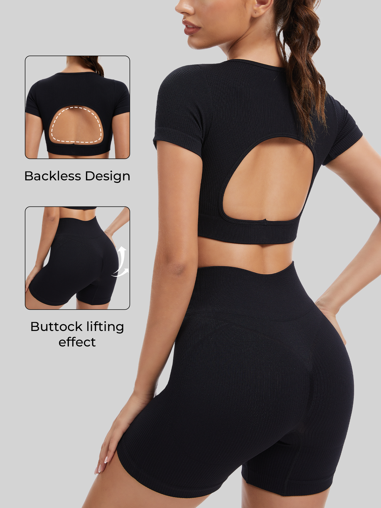 Gear For Crossfit - Yoga Set Sports Bra Outfit, Tight