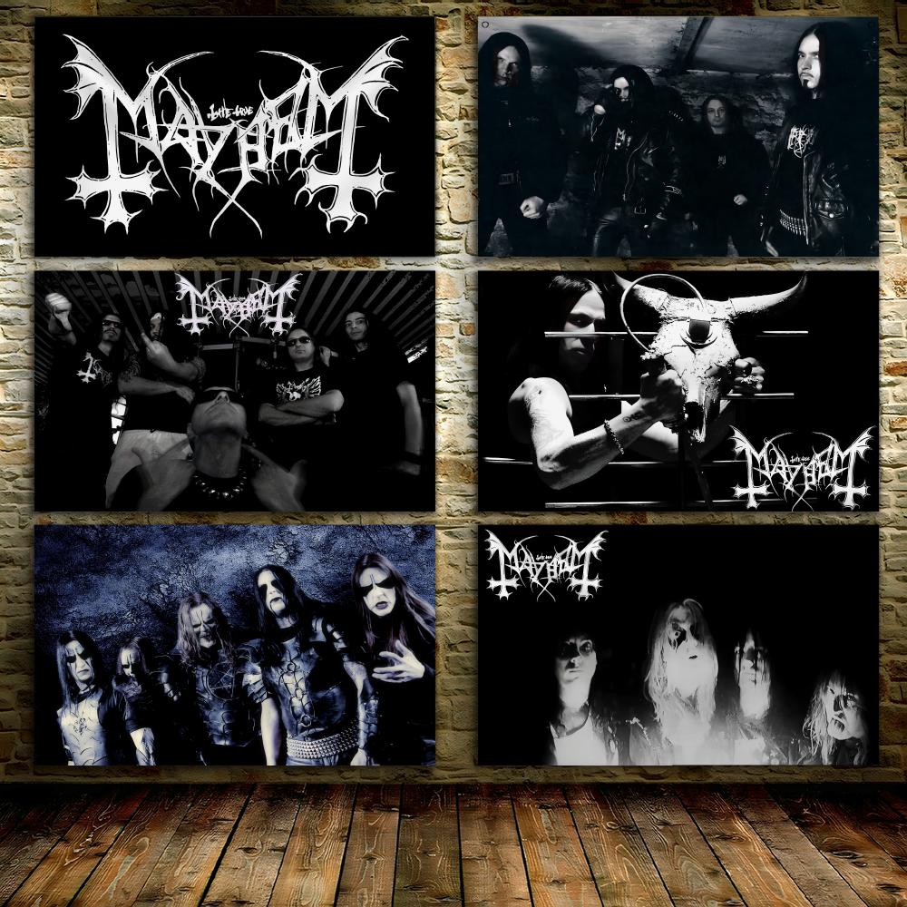 Crossfit Mayhem - M-MAYHEMS Heavy Metal Band Flags 3x5