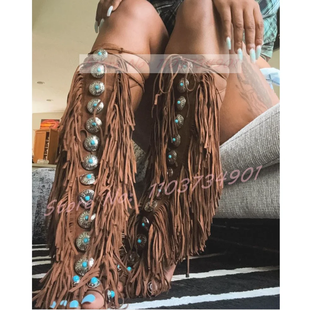 Tassels Open Toe Gems Knee Hig – обзор и цена Crossfit Ladies