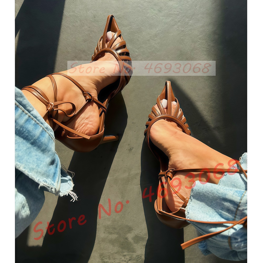 Brown Pointy Toe Caged Sandals – обзор и цена Crossfit Ladies