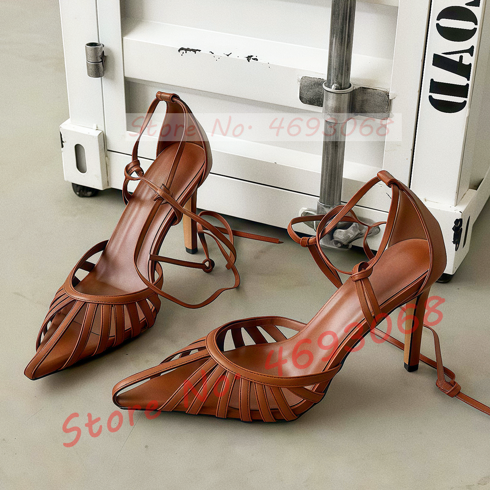 Brown Pointy Toe Caged Sandals – обзор и цена Crossfit Ladies
